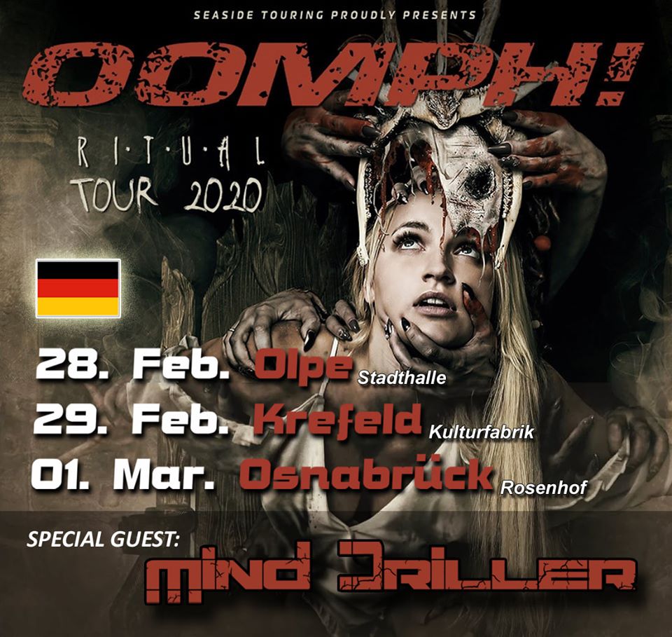 MIND DRILLER estarán actuando junto a OOMPH! en Alemania