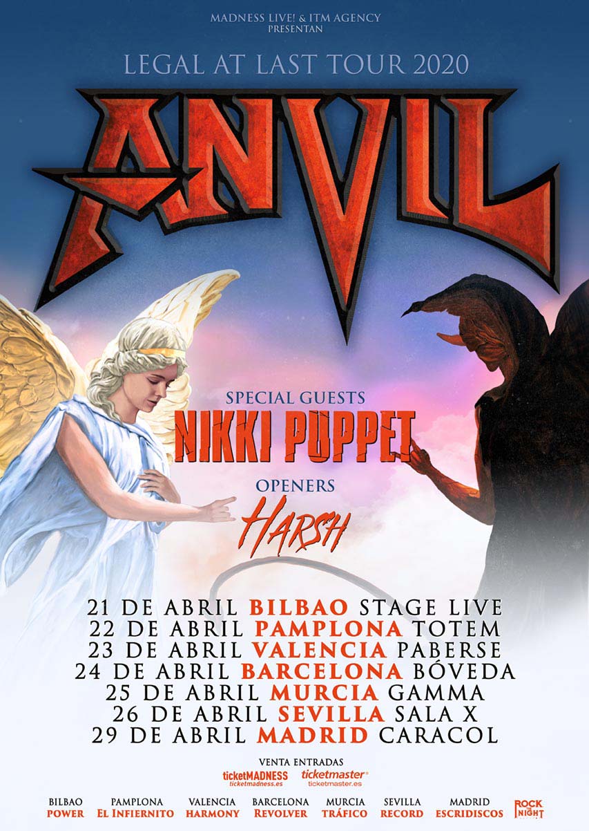 ANVIL llega a España con su “Legal At Last Tour 2020”