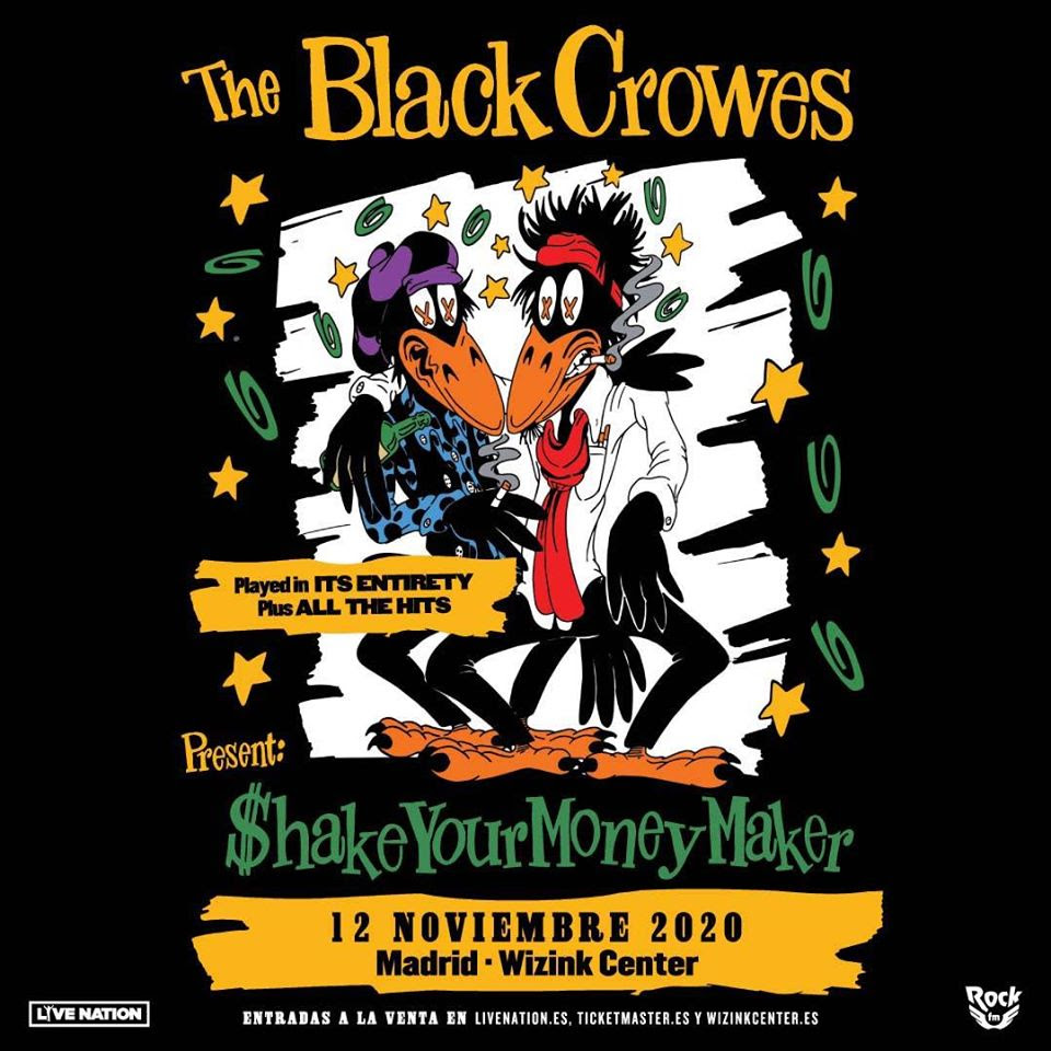 The Black Crowes anuncian concierto en Madrid el 12 de noviembre de 2020