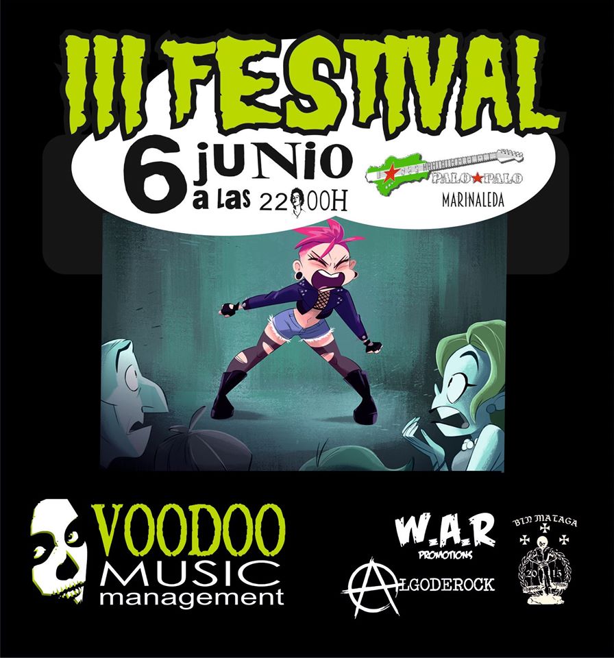 III FESTIVAL VOODOO MUSIC MANAGEMENT – 6 DE JUNIO MARINALEDA (SALA PALO PALO)