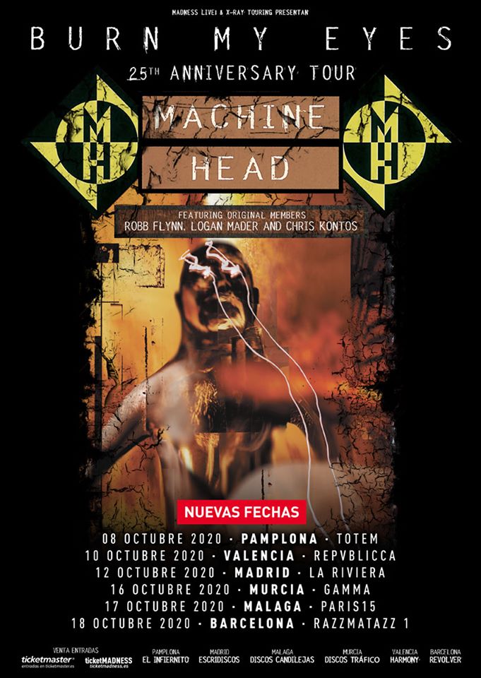 MACHINE HEAD nuevas fechas en España de la gira “Burn My Eyes”