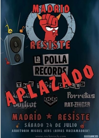 El Festival Madrid Resiste 2021 ha sido aplazado