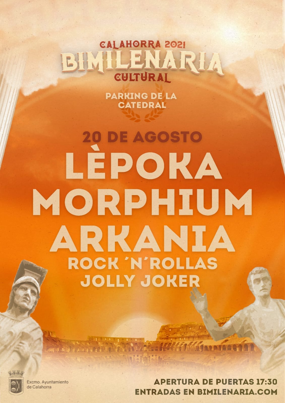 Lépoka + Morphium + Arkania + Rock ‘N’ Rollas + Jolly Joker, el 20 de agosto en Calahorra