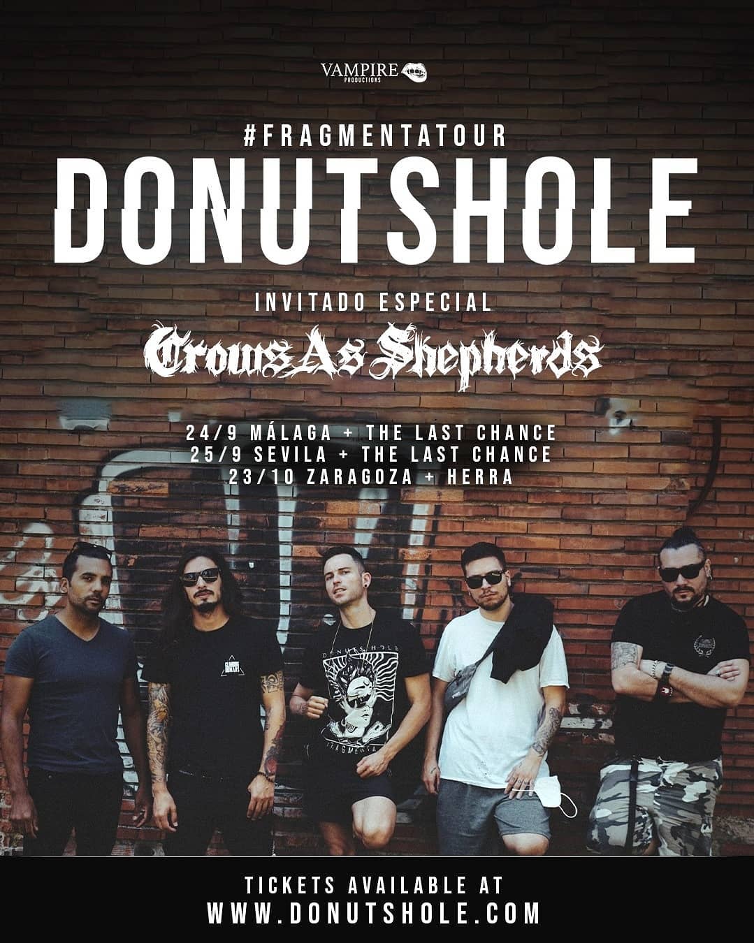 Donuts Hole + Crows AS Shepherds + The Last Chance + Herra, 3 fechas por España