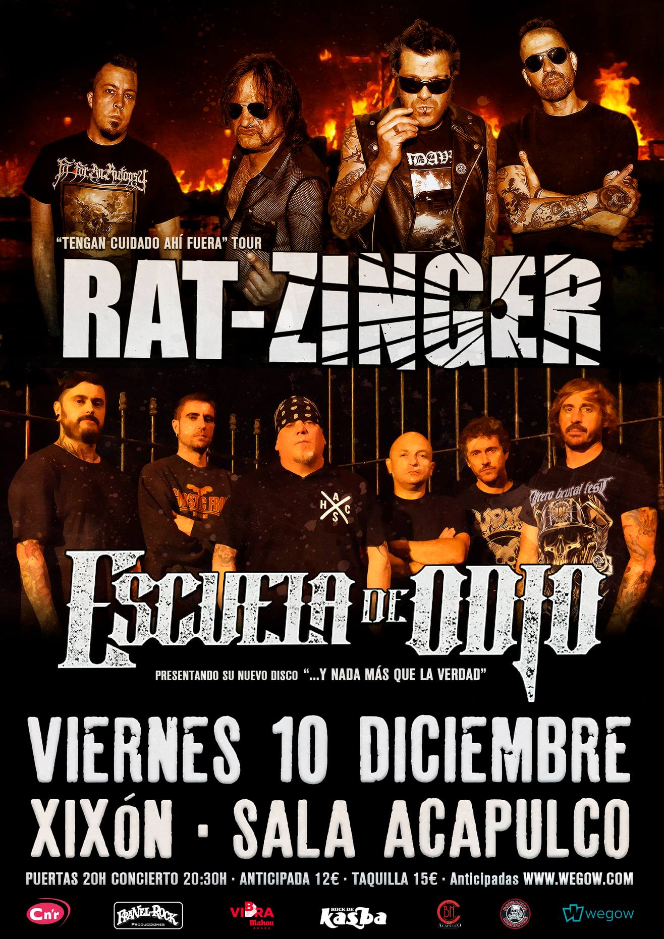 Rat-Zinger + Escuela de Odio el 10 de diciembre en Gijón