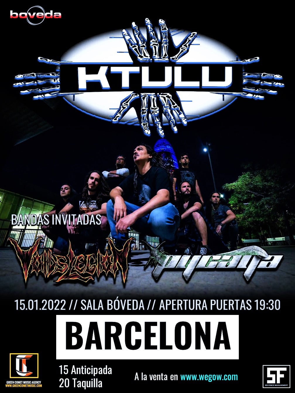Ktulu + Void’s Legion + Pycaya el 15 de enero en Barcelona